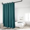 imageNICETOWN Total Shade Patio Door Curtain HeavyDuty Full Light Shading Sliding Door Drape Room Divider Curtain Vertical Blinds for Window1 Panel 70 inches Wide x 63 inches Long GraySea Teal