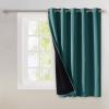 imageNICETOWN Total Shade Patio Door Curtain HeavyDuty Full Light Shading Sliding Door Drape Room Divider Curtain Vertical Blinds for Window1 Panel 70 inches Wide x 63 inches Long GraySea Teal
