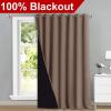 imageNICETOWN Total Shade Patio Door Curtain HeavyDuty Full Light Shading Sliding Door Drape Room Divider Curtain Vertical Blinds for Window1 Panel 70 inches Wide x 63 inches Long GrayCappuccino