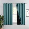 imageNICETOWN Total Shade Patio Door Curtain HeavyDuty Full Light Shading Sliding Door Drape Room Divider Curtain Vertical Blinds for Window1 Panel 70 inches Wide x 63 inches Long GraySea Teal