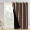 imageNICETOWN Total Shade Patio Door Curtain HeavyDuty Full Light Shading Sliding Door Drape Room Divider Curtain Vertical Blinds for Window1 Panel 70 inches Wide x 63 inches Long GrayCappuccino