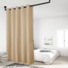 imageNICETOWN Total Shade Patio Door Curtain HeavyDuty Full Light Shading Sliding Door Drape Room Divider Curtain Vertical Blinds for Window1 Panel 70 inches Wide x 63 inches Long GrayBiscotti Beige