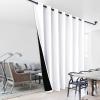 imageNICETOWN Total Shade Patio Door Curtain HeavyDuty Full Light Shading Sliding Door Drape Room Divider Curtain Vertical Blinds for Window1 Panel 70 inches Wide x 63 inches Long GrayPure White