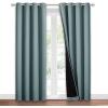 imageNICETOWN Total Shade Patio Door Curtain HeavyDuty Full Light Shading Sliding Door Drape Room Divider Curtain Vertical Blinds for Window1 Panel 70 inches Wide x 63 inches Long GrayGreyish Blue