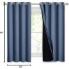 imageNICETOWN Total Shade Patio Door Curtain HeavyDuty Full Light Shading Sliding Door Drape Room Divider Curtain Vertical Blinds for Window1 Panel 70 inches Wide x 63 inches Long GrayStone Blue