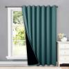 imageNICETOWN Total Shade Patio Door Curtain HeavyDuty Full Light Shading Sliding Door Drape Room Divider Curtain Vertical Blinds for Window1 Panel 70 inches Wide x 63 inches Long GraySea Teal