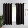 imageNICETOWN Total Shade Patio Door Curtain HeavyDuty Full Light Shading Sliding Door Drape Room Divider Curtain Vertical Blinds for Window1 Panel 70 inches Wide x 63 inches Long GrayBrown