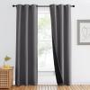 imageNICETOWN Total Shade Patio Door Curtain HeavyDuty Full Light Shading Sliding Door Drape Room Divider Curtain Vertical Blinds for Window1 Panel 70 inches Wide x 63 inches Long GrayGrey