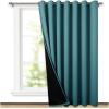 imageNICETOWN Total Shade Patio Door Curtain HeavyDuty Full Light Shading Sliding Door Drape Room Divider Curtain Vertical Blinds for Window1 Panel 70 inches Wide x 63 inches Long GrayPeacock Teal