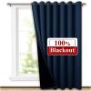 imageNICETOWN Total Shade Patio Door Curtain HeavyDuty Full Light Shading Sliding Door Drape Room Divider Curtain Vertical Blinds for Window1 Panel 70 inches Wide x 63 inches Long GrayNavy