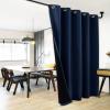 imageNICETOWN Total Shade Patio Door Curtain HeavyDuty Full Light Shading Sliding Door Drape Room Divider Curtain Vertical Blinds for Window1 Panel 70 inches Wide x 63 inches Long GrayNavy