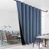 imageNICETOWN Total Shade Patio Door Curtain HeavyDuty Full Light Shading Sliding Door Drape Room Divider Curtain Vertical Blinds for Window1 Panel 70 inches Wide x 63 inches Long GrayStone Blue