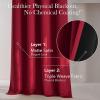 imageNICETOWN Total Shade Patio Door Curtain HeavyDuty Full Light Shading Sliding Door Drape Room Divider Curtain Vertical Blinds for Window1 Panel 70 inches Wide x 63 inches Long GrayChristmas Red