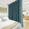 imageNICETOWN Total Shade Patio Door Curtain HeavyDuty Full Light Shading Sliding Door Drape Room Divider Curtain Vertical Blinds for Window1 Panel 70 inches Wide x 63 inches Long GraySea Teal