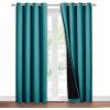 imageNICETOWN Total Shade Patio Door Curtain HeavyDuty Full Light Shading Sliding Door Drape Room Divider Curtain Vertical Blinds for Window1 Panel 70 inches Wide x 63 inches Long GrayPeacock Teal