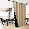 imageNICETOWN Total Shade Patio Door Curtain HeavyDuty Full Light Shading Sliding Door Drape Room Divider Curtain Vertical Blinds for Window1 Panel 70 inches Wide x 63 inches Long GrayBiscotti Beige