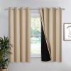 imageNICETOWN Total Shade Patio Door Curtain HeavyDuty Full Light Shading Sliding Door Drape Room Divider Curtain Vertical Blinds for Window1 Panel 70 inches Wide x 63 inches Long GrayBiscotti Beige