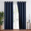 imageNICETOWN Total Shade Patio Door Curtain HeavyDuty Full Light Shading Sliding Door Drape Room Divider Curtain Vertical Blinds for Window1 Panel 70 inches Wide x 63 inches Long GrayNavy