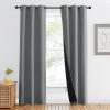 imageNICETOWN Total Shade Patio Door Curtain HeavyDuty Full Light Shading Sliding Door Drape Room Divider Curtain Vertical Blinds for Window1 Panel 70 inches Wide x 63 inches Long GraySilver Grey