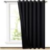imageNICETOWN Total Shade Patio Door Curtain HeavyDuty Full Light Shading Sliding Door Drape Room Divider Curtain Vertical Blinds for Window1 Panel 70 inches Wide x 63 inches Long GrayBlack