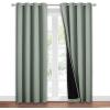 imageNICETOWN Total Shade Patio Door Curtain HeavyDuty Full Light Shading Sliding Door Drape Room Divider Curtain Vertical Blinds for Window1 Panel 70 inches Wide x 63 inches Long GrayGreyish Green