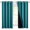 imageNICETOWN Total Shade Patio Door Curtain HeavyDuty Full Light Shading Sliding Door Drape Room Divider Curtain Vertical Blinds for Window1 Panel 70 inches Wide x 63 inches Long GrayPeacock Teal
