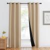 imageNICETOWN Total Shade Patio Door Curtain HeavyDuty Full Light Shading Sliding Door Drape Room Divider Curtain Vertical Blinds for Window1 Panel 70 inches Wide x 63 inches Long GrayBiscotti Beige