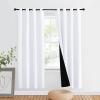 imageNICETOWN Total Shade Patio Door Curtain HeavyDuty Full Light Shading Sliding Door Drape Room Divider Curtain Vertical Blinds for Window1 Panel 70 inches Wide x 63 inches Long GrayPure White