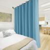 imageNICETOWN Total Shade Patio Door Curtain HeavyDuty Full Light Shading Sliding Door Drape Room Divider Curtain Vertical Blinds for Window1 Panel 70 inches Wide x 63 inches Long GrayTeal Blue
