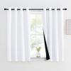 imageNICETOWN Total Shade Patio Door Curtain HeavyDuty Full Light Shading Sliding Door Drape Room Divider Curtain Vertical Blinds for Window1 Panel 70 inches Wide x 63 inches Long GrayPure White