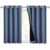 imageNICETOWN Total Shade Patio Door Curtain HeavyDuty Full Light Shading Sliding Door Drape Room Divider Curtain Vertical Blinds for Window1 Panel 70 inches Wide x 63 inches Long GrayStone Blue
