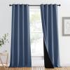 imageNICETOWN Total Shade Patio Door Curtain HeavyDuty Full Light Shading Sliding Door Drape Room Divider Curtain Vertical Blinds for Window1 Panel 70 inches Wide x 63 inches Long GrayStone Blue