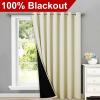 imageNICETOWN Total Shade Patio Door Curtain HeavyDuty Full Light Shading Sliding Door Drape Room Divider Curtain Vertical Blinds for Window1 Panel 70 inches Wide x 63 inches Long GrayBeige
