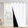 imageNICETOWN Total Shade Patio Door Curtain HeavyDuty Full Light Shading Sliding Door Drape Room Divider Curtain Vertical Blinds for Window1 Panel 70 inches Wide x 63 inches Long GrayPure White