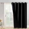 imageNICETOWN Total Shade Patio Door Curtain HeavyDuty Full Light Shading Sliding Door Drape Room Divider Curtain Vertical Blinds for Window1 Panel 70 inches Wide x 63 inches Long GrayBlack