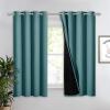 imageNICETOWN Total Shade Patio Door Curtain HeavyDuty Full Light Shading Sliding Door Drape Room Divider Curtain Vertical Blinds for Window1 Panel 70 inches Wide x 63 inches Long GraySea Teal