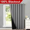 imageNICETOWN Total Shade Patio Door Curtain HeavyDuty Full Light Shading Sliding Door Drape Room Divider Curtain Vertical Blinds for Window1 Panel 70 inches Wide x 63 inches Long GraySilver Grey