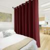imageNICETOWN Total Shade Patio Door Curtain HeavyDuty Full Light Shading Sliding Door Drape Room Divider Curtain Vertical Blinds for Window1 Panel 70 inches Wide x 63 inches Long GrayBurgundy Red