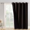 imageNICETOWN Total Shade Patio Door Curtain HeavyDuty Full Light Shading Sliding Door Drape Room Divider Curtain Vertical Blinds for Window1 Panel 70 inches Wide x 63 inches Long GrayBrown