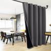 imageNICETOWN Total Shade Patio Door Curtain HeavyDuty Full Light Shading Sliding Door Drape Room Divider Curtain Vertical Blinds for Window1 Panel 70 inches Wide x 63 inches Long GrayGrey