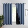 imageNICETOWN Total Shade Patio Door Curtain HeavyDuty Full Light Shading Sliding Door Drape Room Divider Curtain Vertical Blinds for Window1 Panel 70 inches Wide x 63 inches Long GrayStone Blue