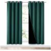 imageNICETOWN Total Shade Patio Door Curtain HeavyDuty Full Light Shading Sliding Door Drape Room Divider Curtain Vertical Blinds for Window1 Panel 70 inches Wide x 63 inches Long GrayHunter Green