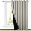imageNICETOWN Total Shade Patio Door Curtain HeavyDuty Full Light Shading Sliding Door Drape Room Divider Curtain Vertical Blinds for Window1 Panel 70 inches Wide x 63 inches Long GrayNatural