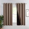imageNICETOWN Total Shade Patio Door Curtain HeavyDuty Full Light Shading Sliding Door Drape Room Divider Curtain Vertical Blinds for Window1 Panel 70 inches Wide x 63 inches Long GrayCappuccino