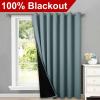 imageNICETOWN Total Shade Patio Door Curtain HeavyDuty Full Light Shading Sliding Door Drape Room Divider Curtain Vertical Blinds for Window1 Panel 70 inches Wide x 63 inches Long GrayGreyish Blue
