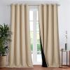 imageNICETOWN Total Shade Patio Door Curtain HeavyDuty Full Light Shading Sliding Door Drape Room Divider Curtain Vertical Blinds for Window1 Panel 70 inches Wide x 63 inches Long GrayBiscotti Beige