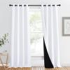 imageNICETOWN Total Shade Patio Door Curtain HeavyDuty Full Light Shading Sliding Door Drape Room Divider Curtain Vertical Blinds for Window1 Panel 70 inches Wide x 63 inches Long GrayPure White