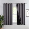 imageNICETOWN Total Shade Patio Door Curtain HeavyDuty Full Light Shading Sliding Door Drape Room Divider Curtain Vertical Blinds for Window1 Panel 70 inches Wide x 63 inches Long GrayGrey