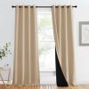 imageNICETOWN Total Shade Patio Door Curtain HeavyDuty Full Light Shading Sliding Door Drape Room Divider Curtain Vertical Blinds for Window1 Panel 70 inches Wide x 63 inches Long GrayBiscotti Beige