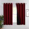 imageNICETOWN Total Shade Patio Door Curtain HeavyDuty Full Light Shading Sliding Door Drape Room Divider Curtain Vertical Blinds for Window1 Panel 70 inches Wide x 63 inches Long GrayBurgundy Red